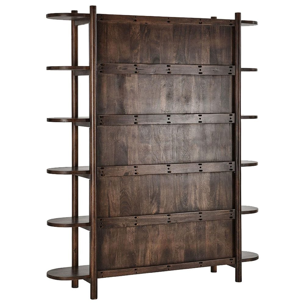 Classic Home Redford 81&quot; Tall Bookcase in Bark Brown, , large