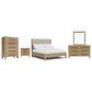Shannon Hills Davie 5-Piece Queen Upholstered Bedroom Set in Pale Oak, , large