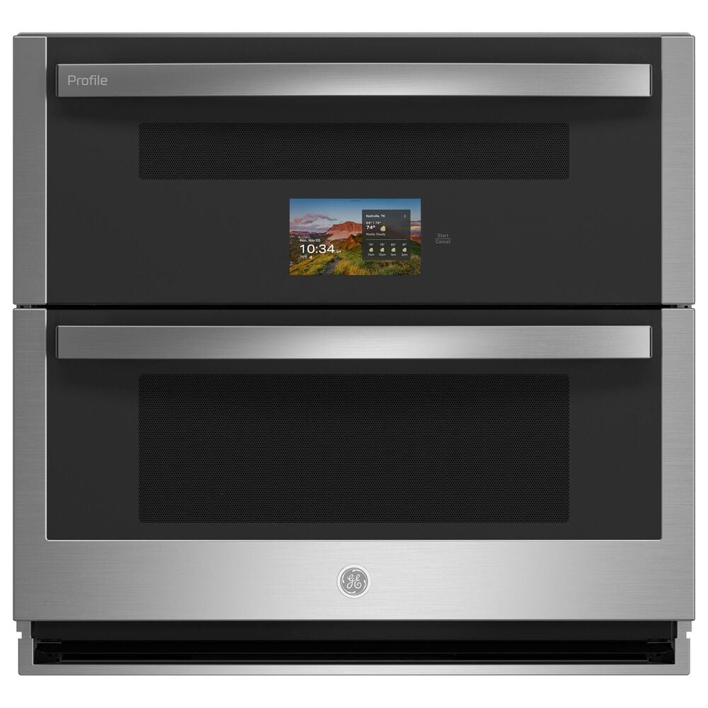 GE Profile 30" Smart Built-in Twin Flex Convection Wall Oven in Stainless Steel, , large
