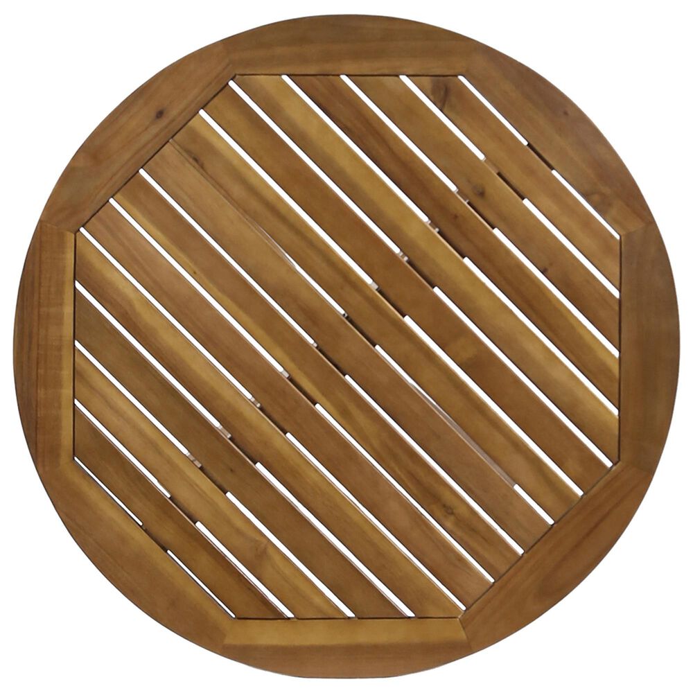 Hearth and Haven Stamford Patio Bistro Table in Teak, , large