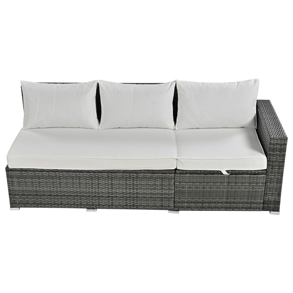 HOMLUX 6-Piece Outdoor Conversation Set with Storage Box in Beige, , large