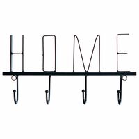Wire Metal Wall Hook in Black
