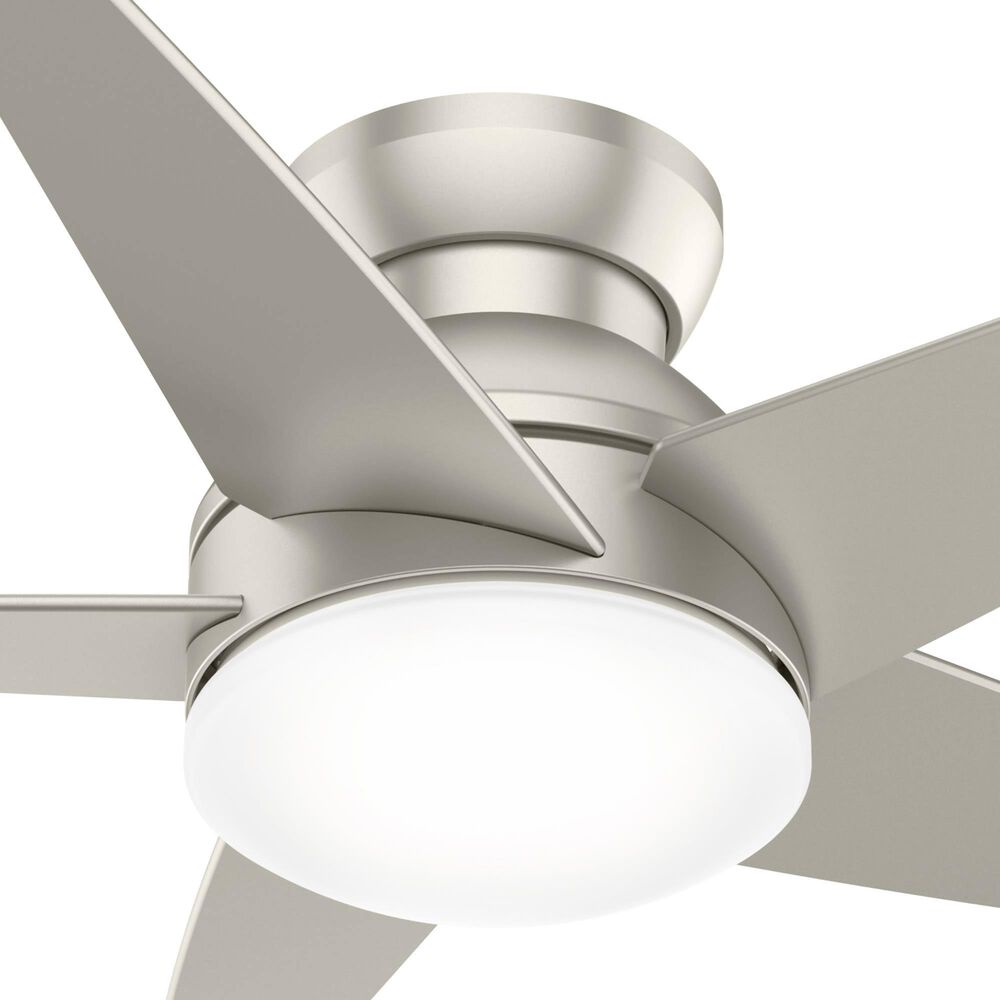 Hunter Isotope Low Profile 44&quot; Ceiling Fan with LED Light in Matte Nickel, , large