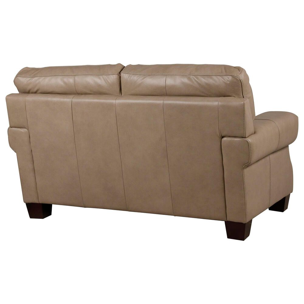 Bordeaux &amp; Co 4-Piece Stationary Leather Living Room Set in Juno Pebble, , large