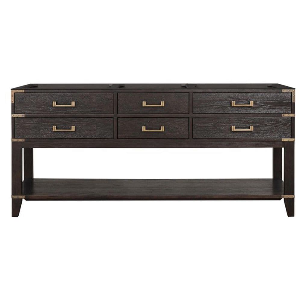 Lexora Home Norwalk 72&quot; Double Bathroom Vanity in Brown Oak with White Quartz Top and Rectangular Sinks, , large
