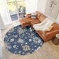 Dalyn Rug Company Hatay HY4 8" Round Navy Area Rug, , large