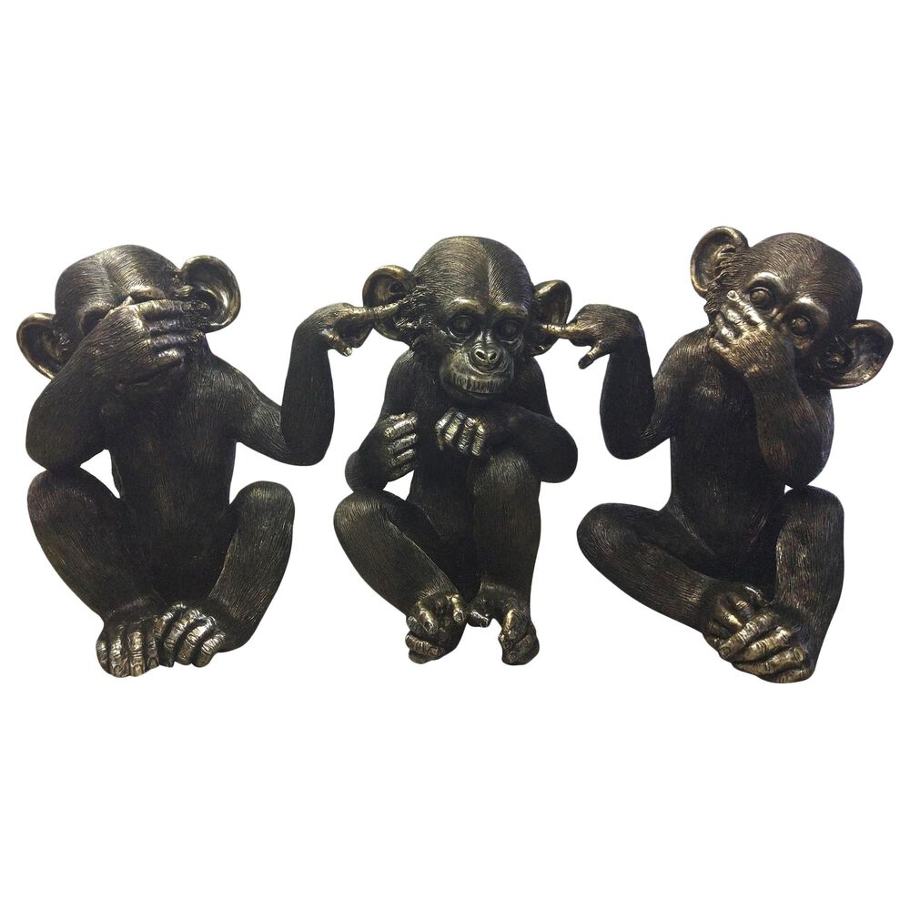 Moe's Home Collection He Did it Chimps (Set of 3) in Black, , large