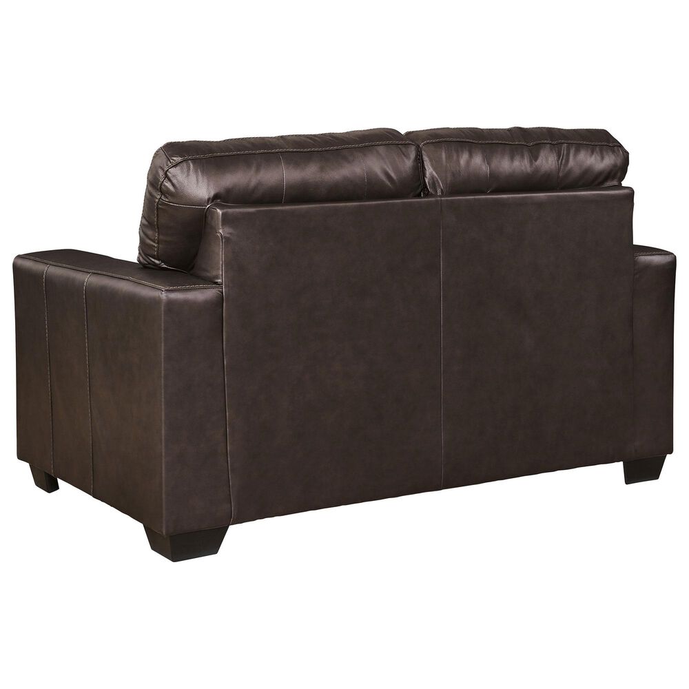 Ashley Santorine Stationary Loveseat in Dark Brown, , large