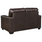 Ashley Santorine Stationary Loveseat in Dark Brown, , large