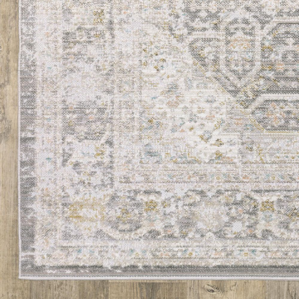 ROW by Oriental Weavers Cavett Gray and Orange 6'7" x 9'6" Area Rug, , large