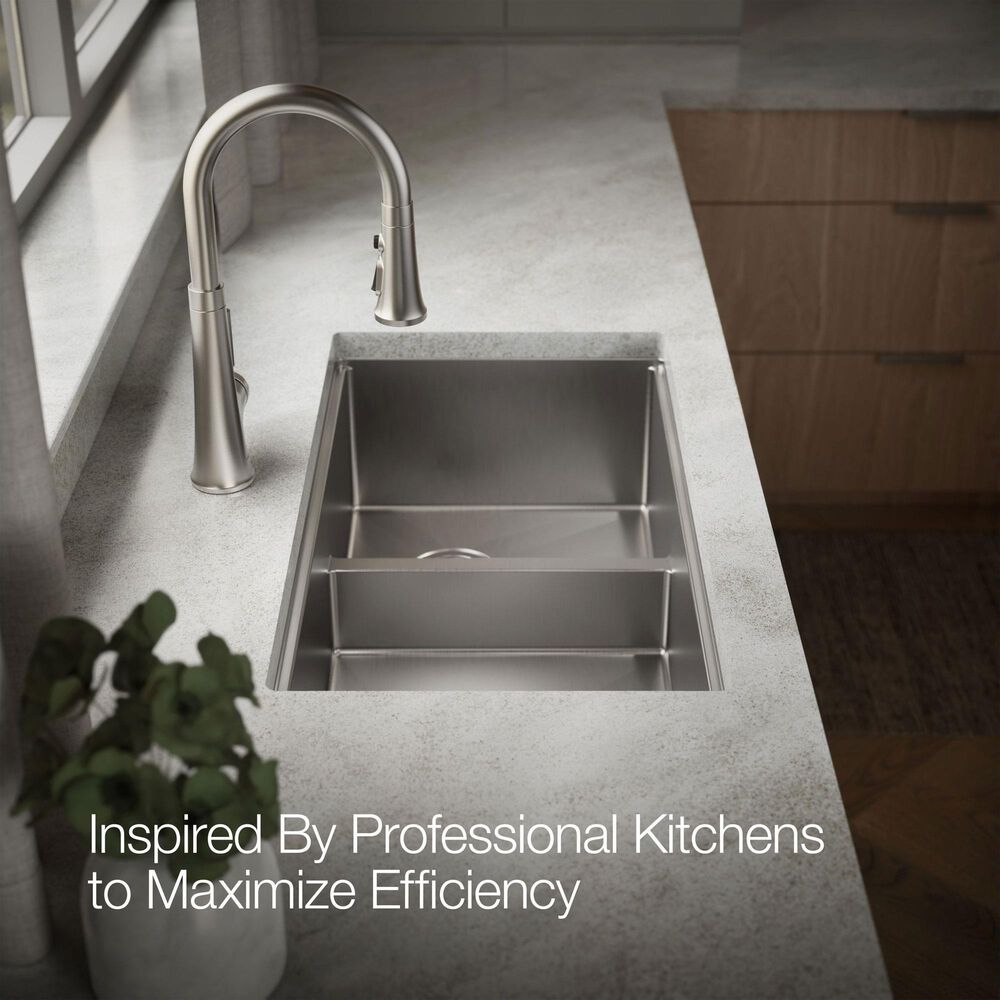 Kohler Strive 32" Undermount Double Bowl Kitchen Sink in Stainless Steel, , large