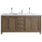 James Martin Vanities Chicago 72" Double Bathroom Vanity in White Washed Walnut with 3 cm White Zeus Quartz Top and Rectangular Sinks, , large