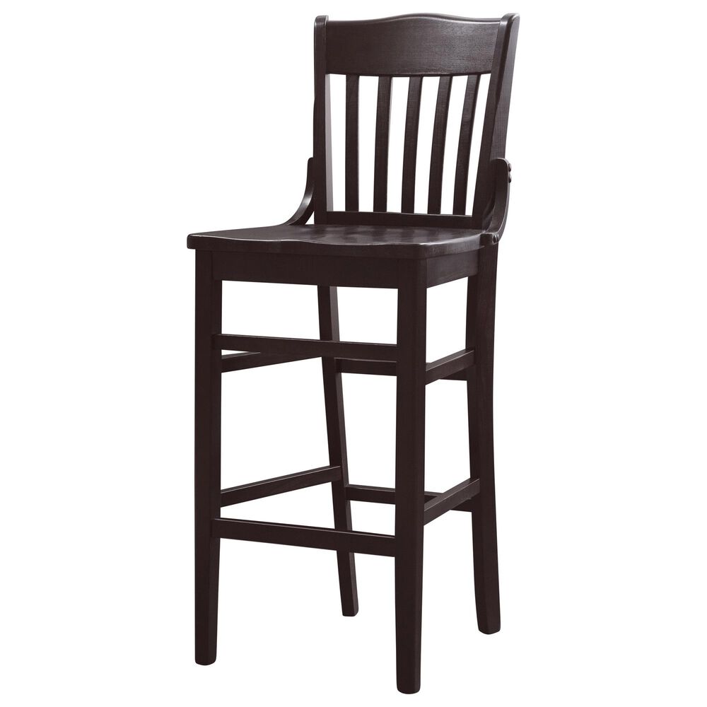 Linon Home Decor Jace Bar Stool in Dark Brown, , large