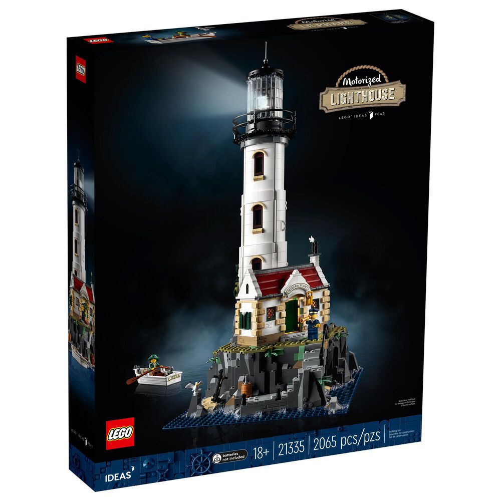 LEGO Ideas Motorized Lighthouse Building Set, , large