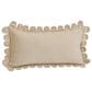 12" x 22" Lumbar Throw Pillow with Scallop Edge in Beige, , large