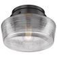 Golden Lighting Holloway 1-Light Flush Mount in Matte Black, , large