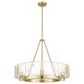 Golden Lighting Aenon 6-Light Wide Chandelier with Hammered Water Glass Shade in Brushed Champagne Bronze, , large