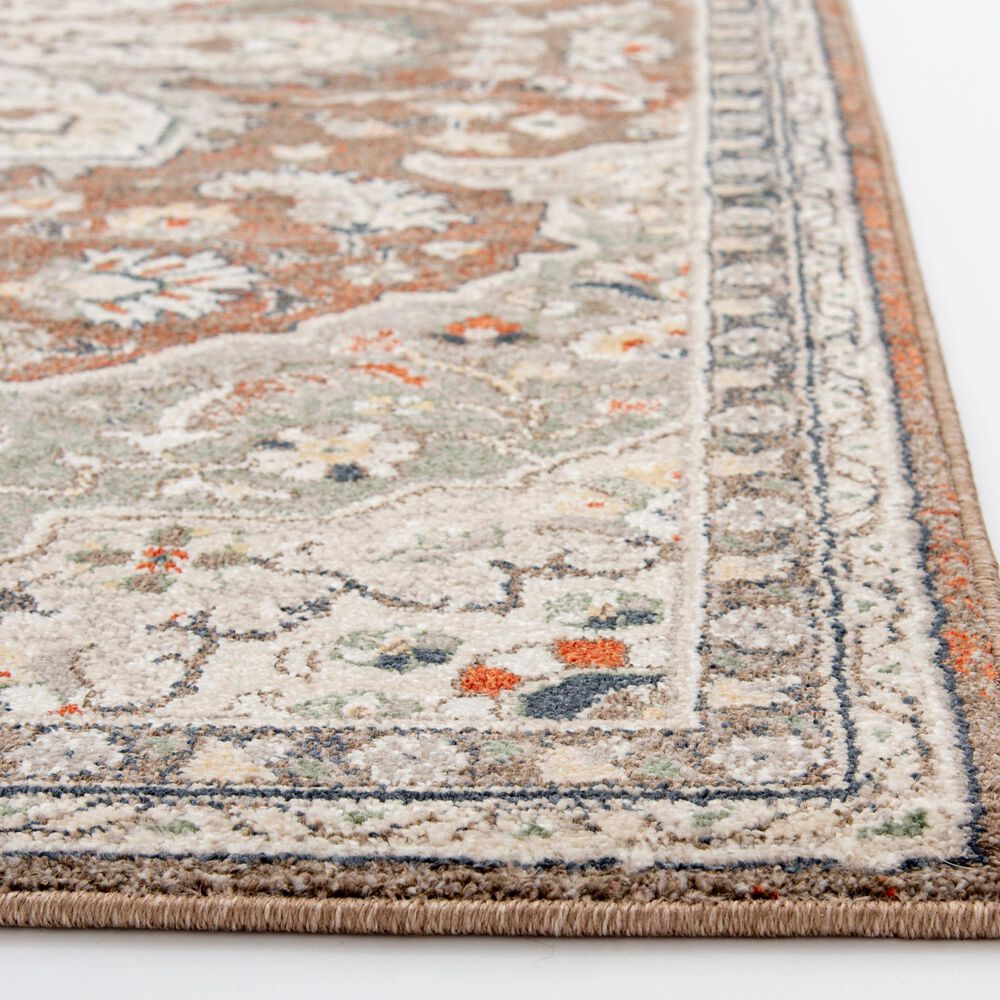 Central Oriental Minerva Corelia 5&#39; x 7&#39;3&quot; Latte and Storm Area Rug, , large