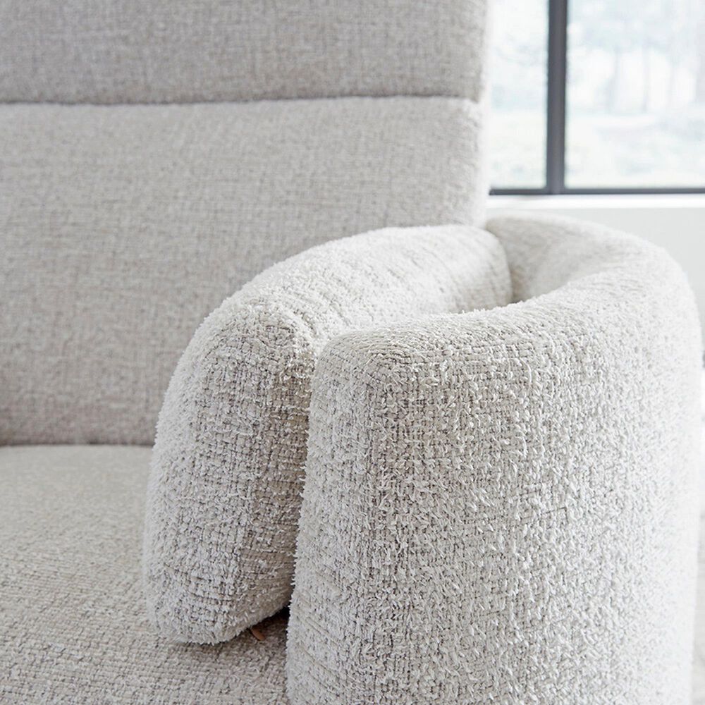 Simeon Collection Manual Swivel Glider Recliner in Angora Linen, , large