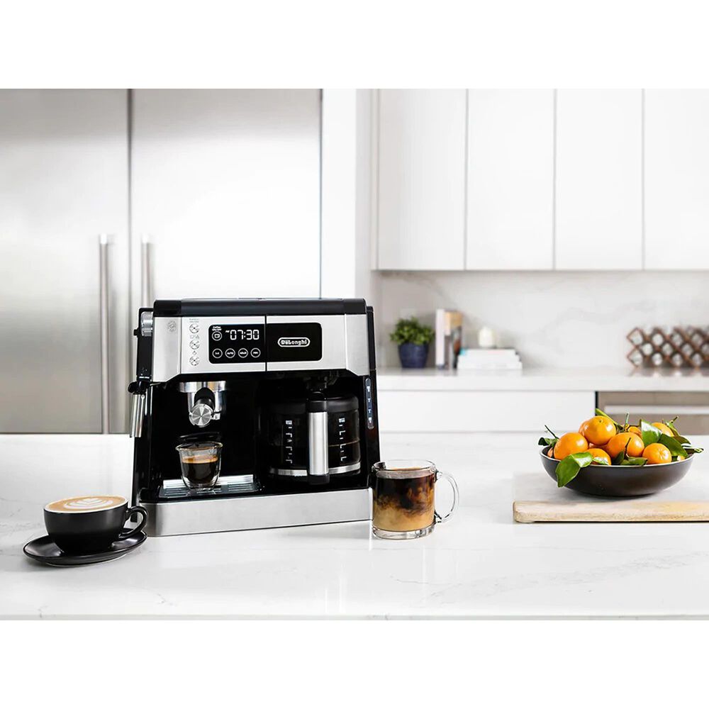 DeLonghi 10-Cup Black and SS Combination Coffee and Espresso