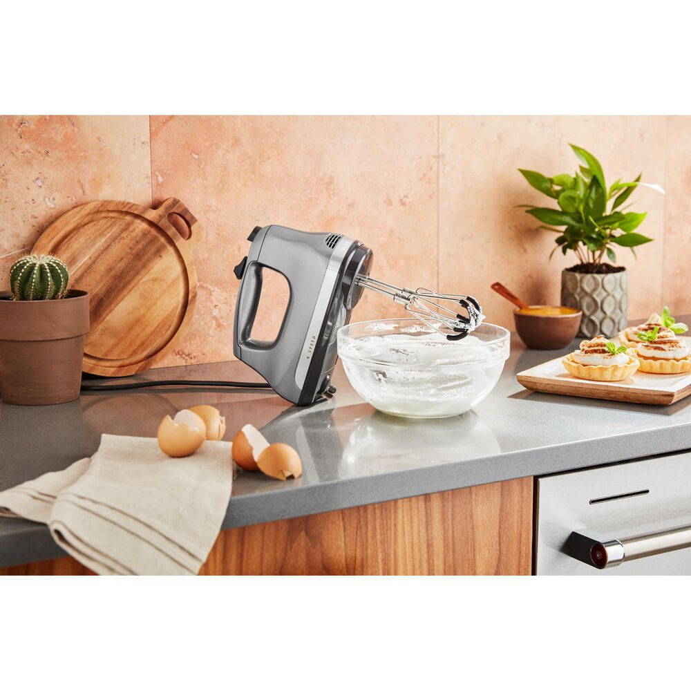 KitchenAid 8&quot; 6-Speed Hand Mixer in Contour Silver, , large