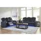 Ashley Fyne-Dyme Power Reclining Loveseat with Console and Power Headrest in Sapphire, , large