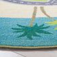 Safavieh Kids Playhouse KPH202M 5" Round Blue and Green Rug, , large