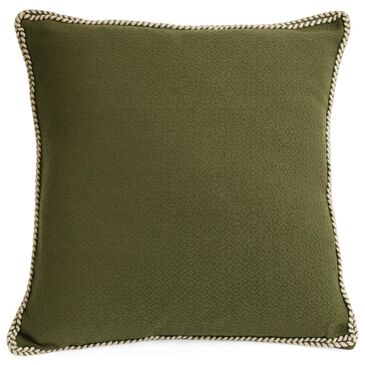 Accents De Ville 20" x 20" Throw Pillow with Stitch Piping in Green, , large