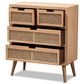 Baxton Studio Alina 4-Drawer Accent Storage Cabinet in Medium Oak, , large