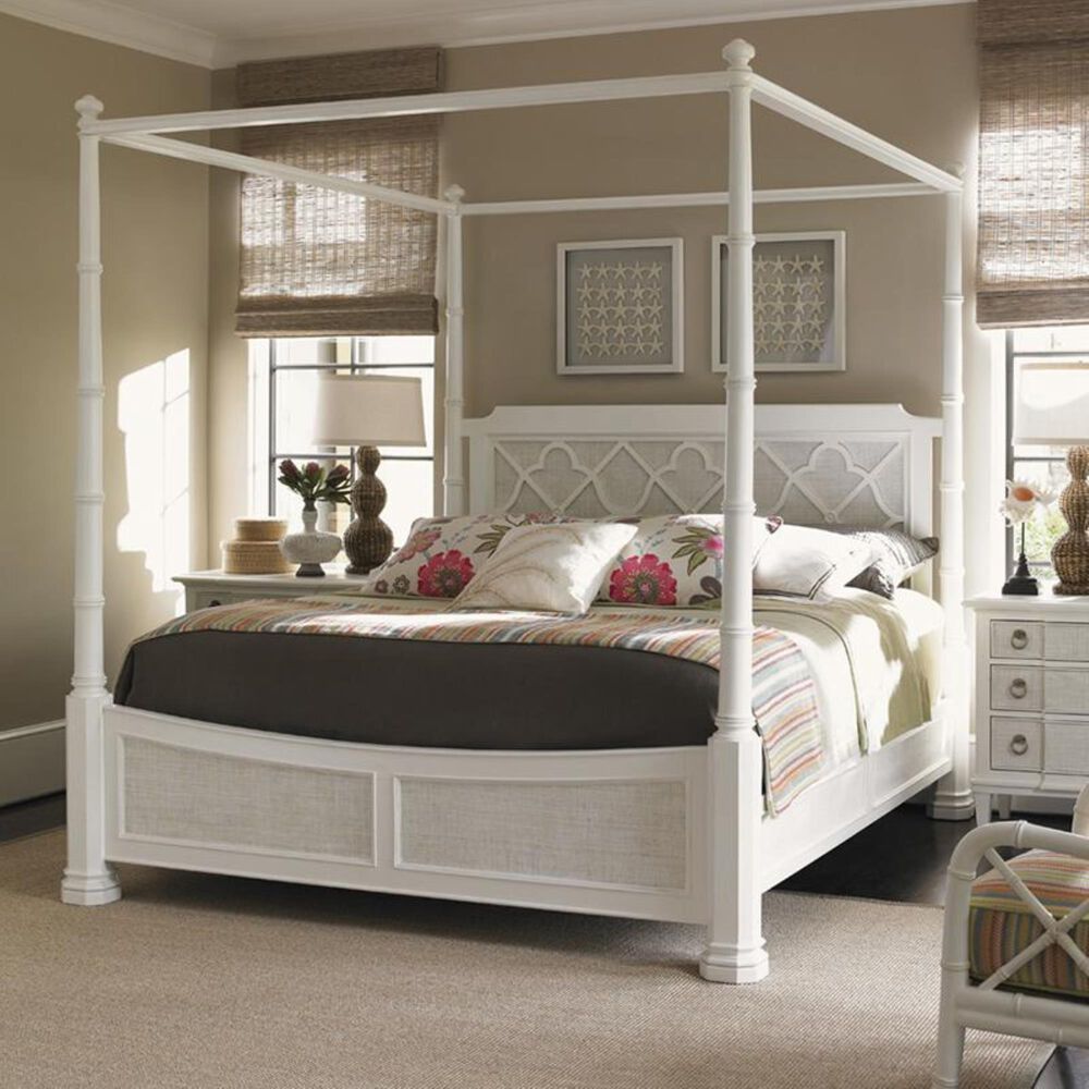 Tommy Bahama Home Ivory Key Southampton Queen Bed in Somers Isle NFM