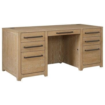 Wycliff Bay Canyon Drive Office Double Pedestal Desk in Natural Oak, , large