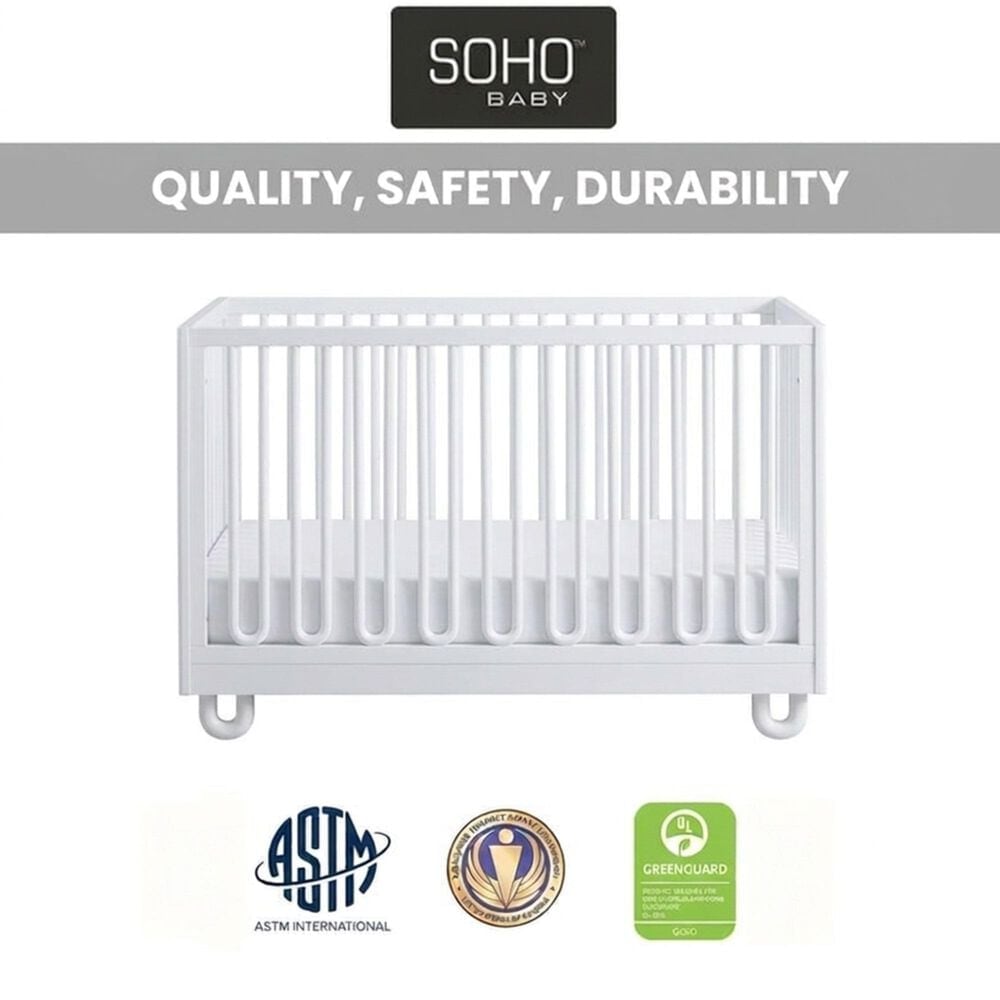 Oxford Baby Meridian 3-in-1 Convertible Crib in White, , large
