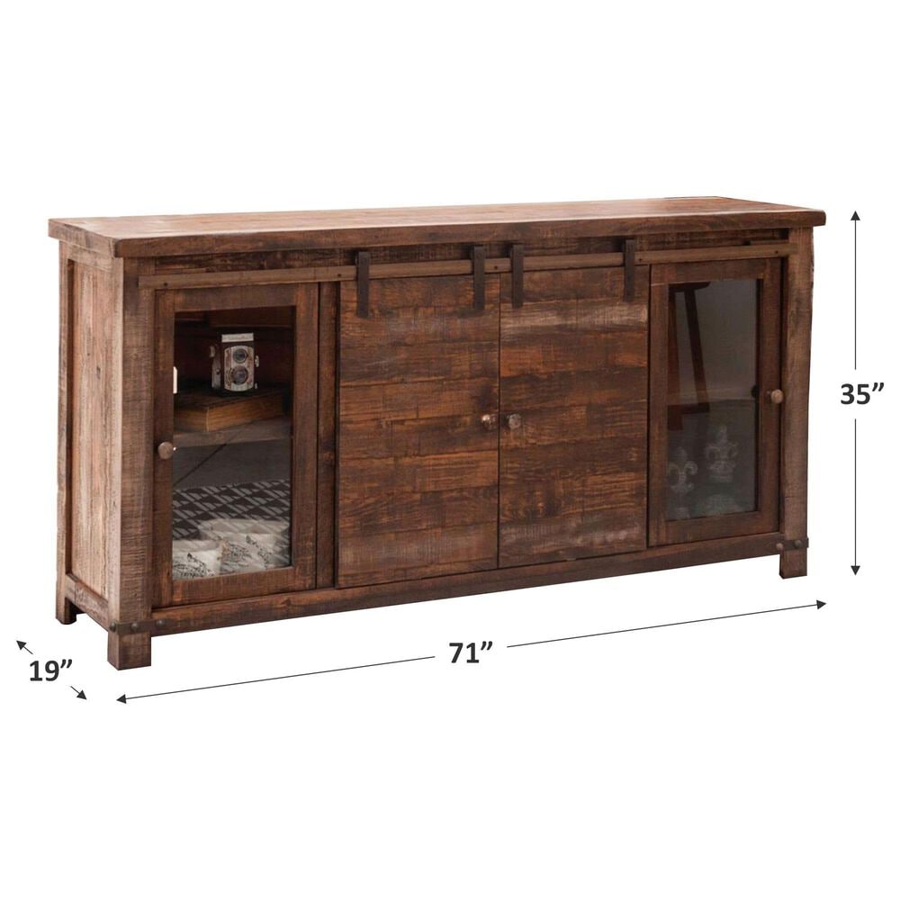 Meximuebles Rustic 71&quot; Tulum TV Console in Rocky Creek Barnwood, , large