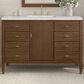 James Martin Vanities Myrrin 48" Vanity in Mid Century Walnut with 3 cm Ethereal Noctis Quartz Top, , large