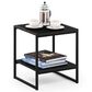 HOMLUX 2-Tier End Table in Americano and Black, , large