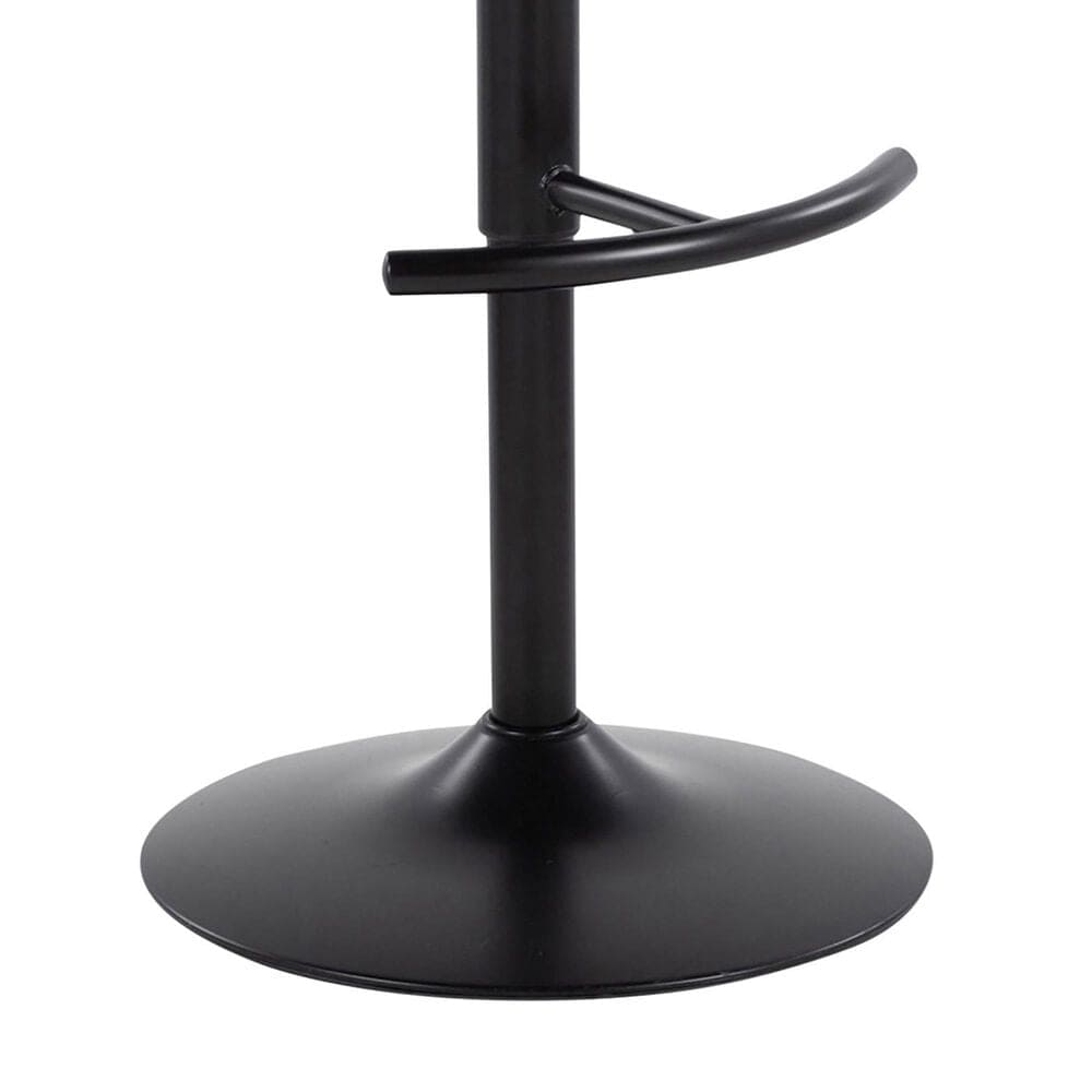 LumiSource Grotto Swivel Barstool with Oat Fabric Upholstery in Black and Whitewashed (Set of 2), , large