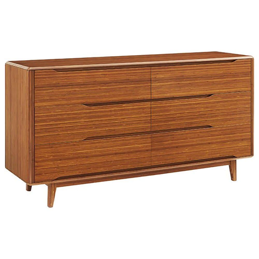 Natural Bamboo Furnishings Currant 4-Piece Queen Bedroom Set in Amber, , large