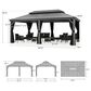 HOMLUX 12"X20" Hardtop gazebo with double roof in Bronze in Gray, , large