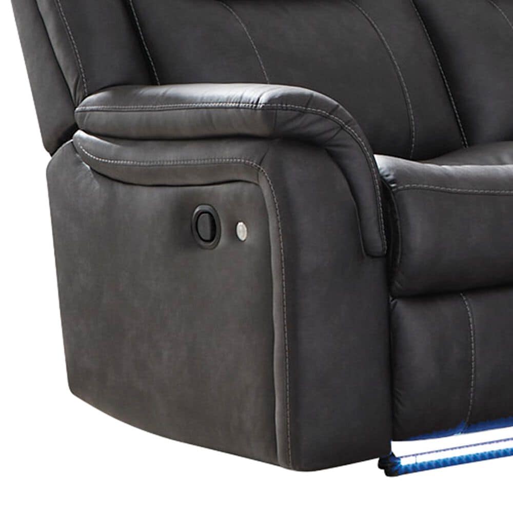 Ashley Sultan Meadow 2-Piece Manual Reclining Sectional in Carbon, , large