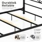 Furniture of America Rosadale Full X-Cross Canopy Bed in Black, , large