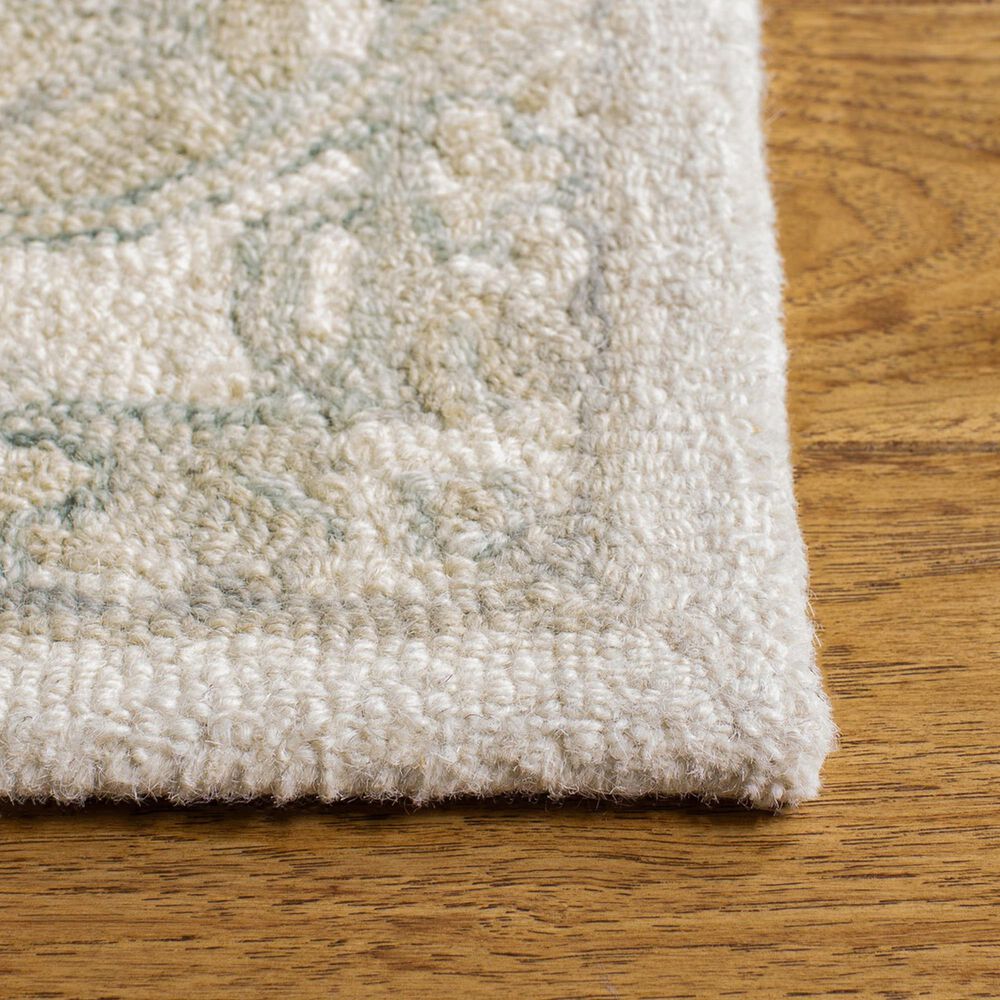 Safavieh Micro-Loop 3&#39; Square Ivory and Beige Area Rug, , large