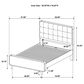 Pacific Landing Robyn Full Upholstered Platform Bed in Cool Biege and Light Ash, , large