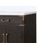 Lexora Home Laurel 72" Double Bathroom Vanity in Brown Oak with White Quartz Top and Rectangular Sinks, , large