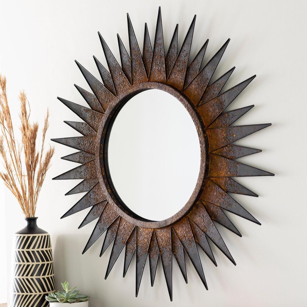 Surya Flare Wall Mirror in Copper, , large