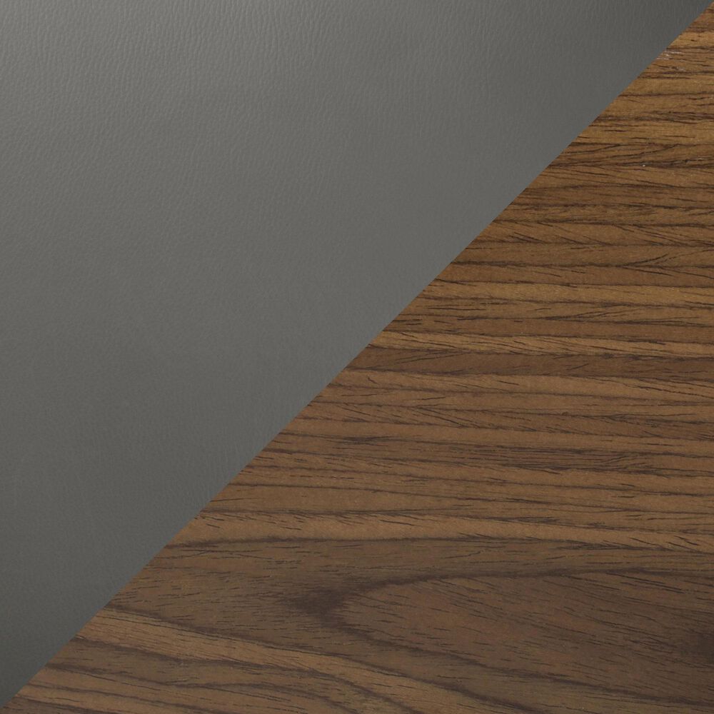 Lumisource Lombardi Desk Chair with Grey Cushion in Walnut and Black, , large