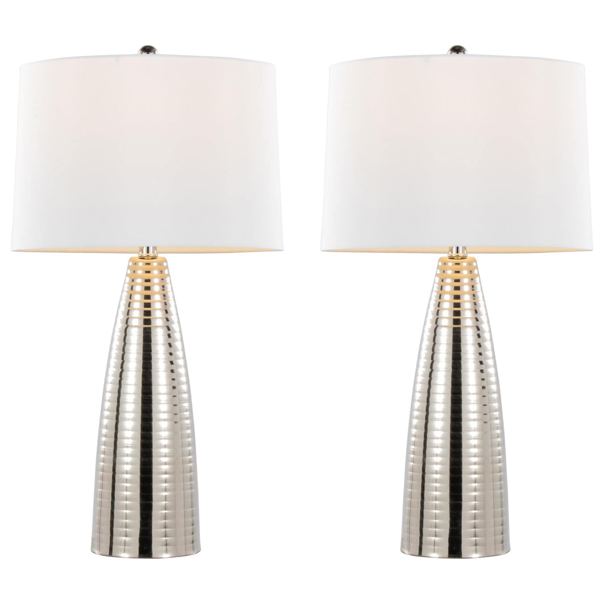 Large metal table lamp top