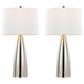 Grandview Gallery Maya 27" Metal Table Lamp in Polished Nickel, , large