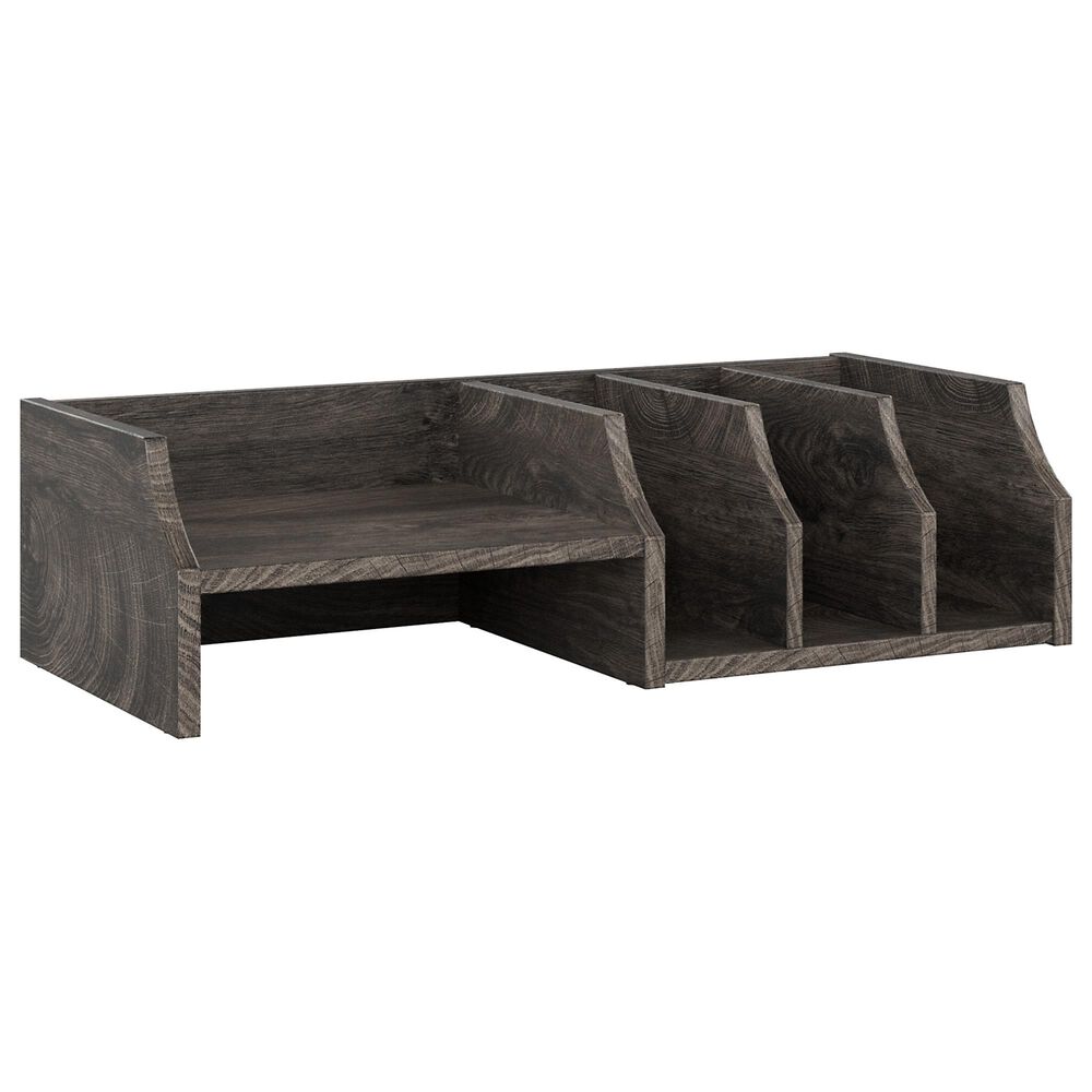 Bush City Park Desktop Organizer with Shelves in Dark Gray Hickory, , large