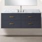 Lexora Home Castor 48" Single Bathroom Vanity in Blue with 2 cm White Carrara Marble Top and Rectangular Sink, , large