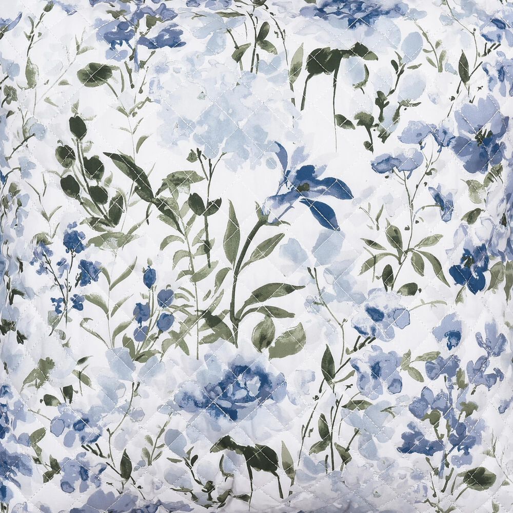 J. Queen New York Kourtney 16&quot; Square Throw Pillow in Blue, Green and White, , large